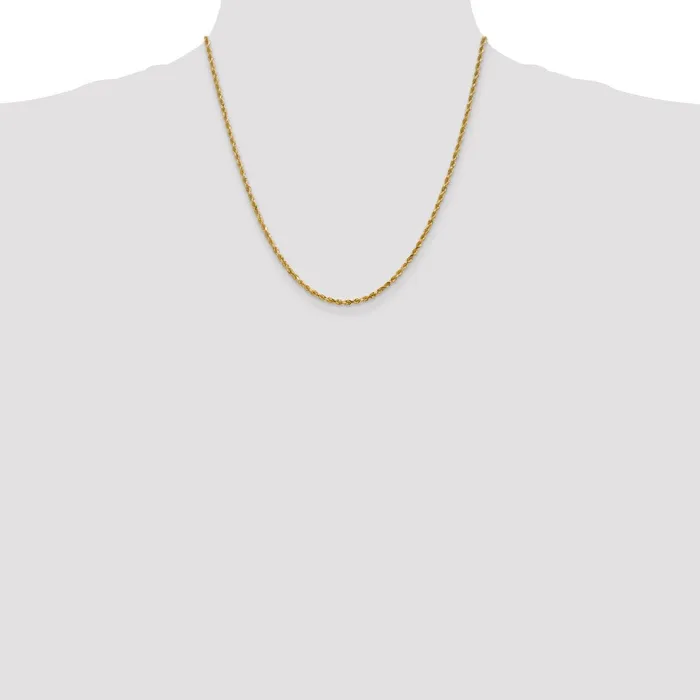 WB Choice Jewelry Necklaces 10k 225mm Diamondcut Rope ChainWBC10K01820 WB Choice Jewelry Necklaces 10k 225mm Diamondcut Rope ChainWBC10K01820