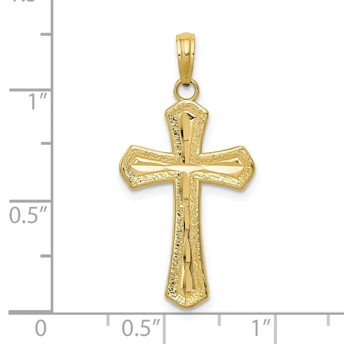 WB Choice Jewelry Necklaces 10K Diamondcut Beveled Edges Cross PendantWBC10C4290 WB Choice Jewelry Necklaces 10K Diamondcut Beveled Edges Cross PendantWBC10C4290