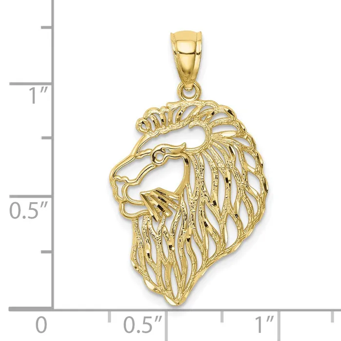 WB Choice Jewelry Necklaces 10K DiamondCut Lion Profile PendantWBC10C4581 WB Choice Jewelry Necklaces 10K DiamondCut Lion Profile PendantWBC10C4581