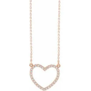 WB Choice Jewelry Necklaces 14K Rose 15 CTW Diamond Small Heart 16 Necklace66415100008PSTWBC WB Choice Jewelry Necklaces 14K Rose 15 CTW Diamond Small Heart 16 Necklace66415100008PSTWBC
