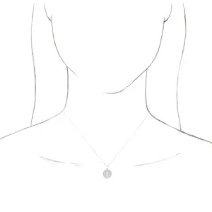 WB Choice Jewelry Necklaces 14K White Starburst Disc 1618 Necklace86649600PSTWBC WB Choice Jewelry Necklaces 14K White Starburst Disc 1618 Necklace86649600PSTWBC
