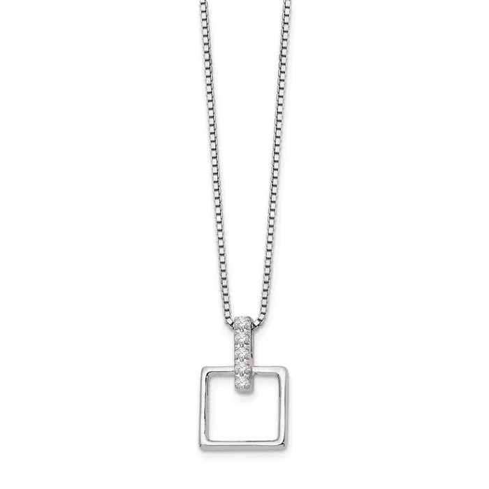 WB Choice Jewelry Necklaces SS White Ice 05ct Diamond NecklaceWBCQW20418 WB Choice Jewelry Necklaces SS White Ice 05ct Diamond NecklaceWBCQW20418