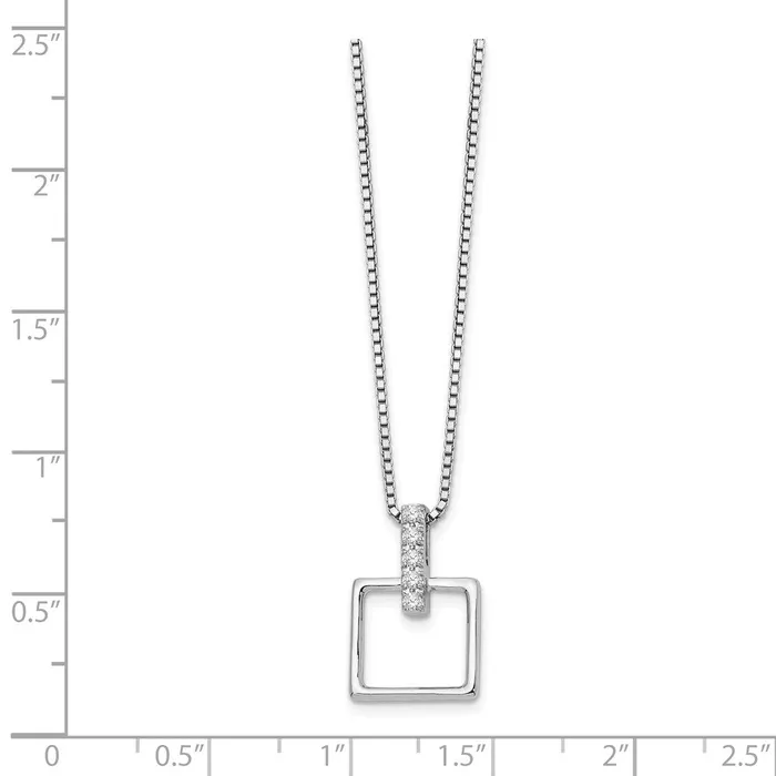 WB Choice Jewelry Necklaces SS White Ice 05ct Diamond NecklaceWBCQW20418 WB Choice Jewelry Necklaces SS White Ice 05ct Diamond NecklaceWBCQW20418