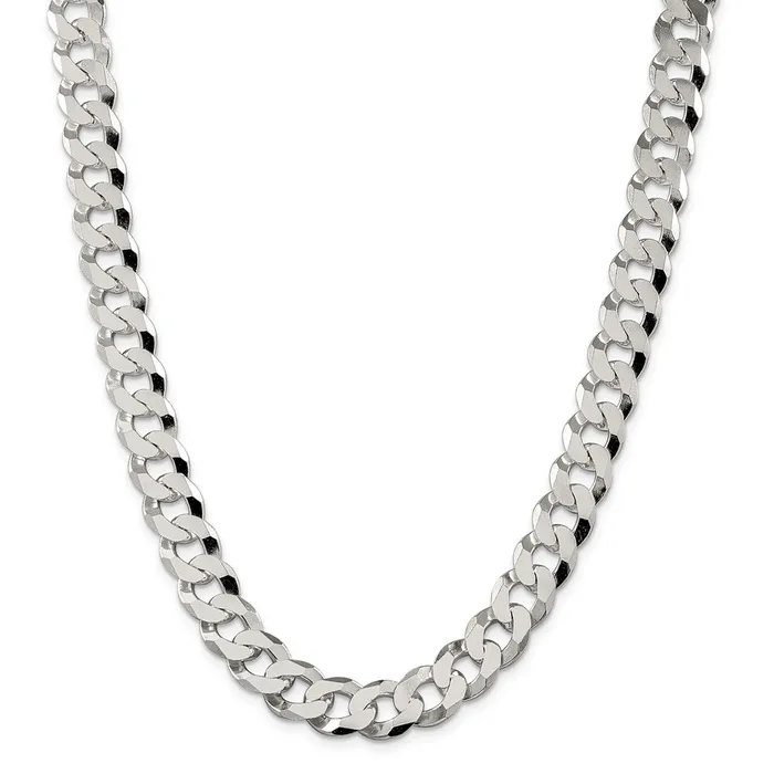 WB Choice Jewelry Necklaces Sterling Silver 123mm Beveled Curb ChainWBCQFB30024 WB Choice Jewelry Necklaces Sterling Silver 123mm Beveled Curb ChainWBCQFB30024