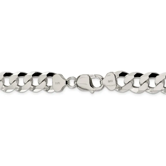 WB Choice Jewelry Necklaces Sterling Silver 123mm Beveled Curb ChainWBCQFB30024 WB Choice Jewelry Necklaces Sterling Silver 123mm Beveled Curb ChainWBCQFB30024
