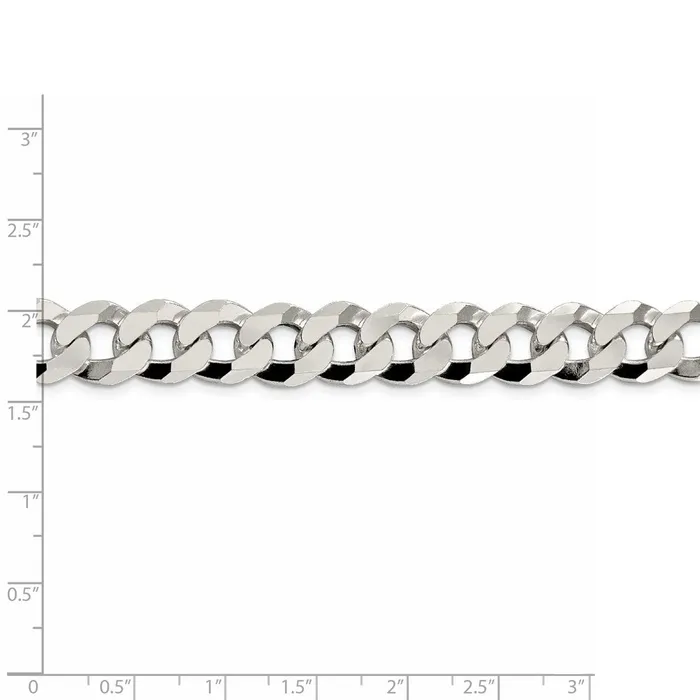 WB Choice Jewelry Necklaces Sterling Silver 123mm Beveled Curb ChainWBCQFB30024 WB Choice Jewelry Necklaces Sterling Silver 123mm Beveled Curb ChainWBCQFB30024