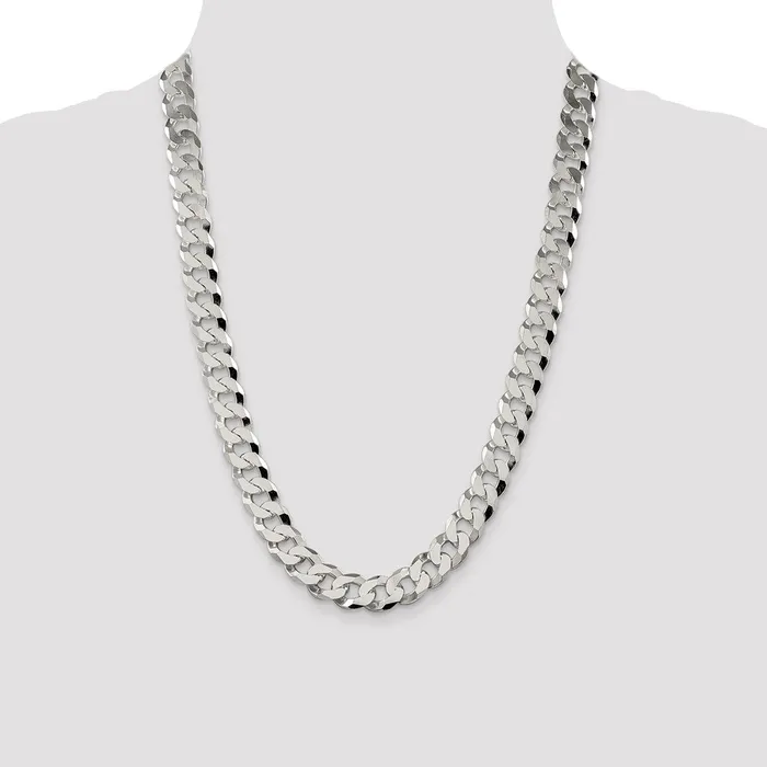 WB Choice Jewelry Necklaces Sterling Silver 123mm Beveled Curb ChainWBCQFB30024 WB Choice Jewelry Necklaces Sterling Silver 123mm Beveled Curb ChainWBCQFB30024