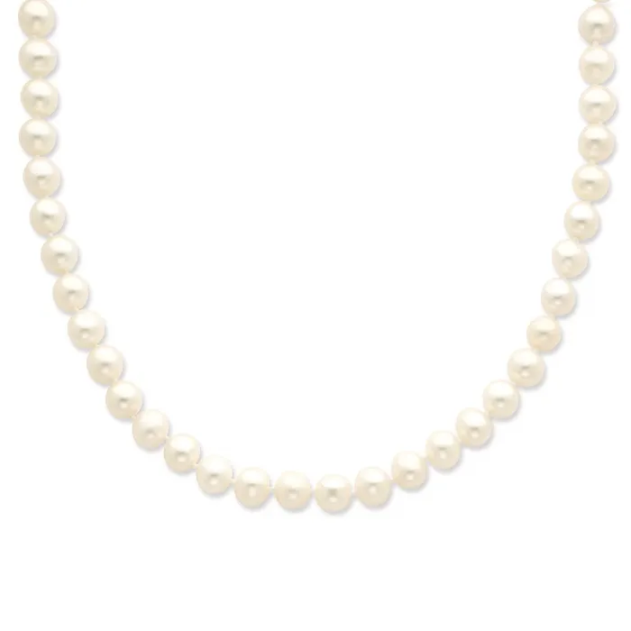 WB Choice Jewelry Necklaces Sterling Silver Rhodium 78mm White Freshwater Cultured Pearl NecklaceWBCQH477824 WB Choice Jewelry Necklaces Sterling Silver Rhodium 78mm White Freshwater Cultured Pearl NecklaceWBCQH477824