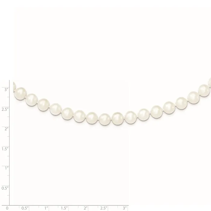 WB Choice Jewelry Necklaces Sterling Silver Rhodium 78mm White Freshwater Cultured Pearl NecklaceWBCQH477824 WB Choice Jewelry Necklaces Sterling Silver Rhodium 78mm White Freshwater Cultured Pearl NecklaceWBCQH477824