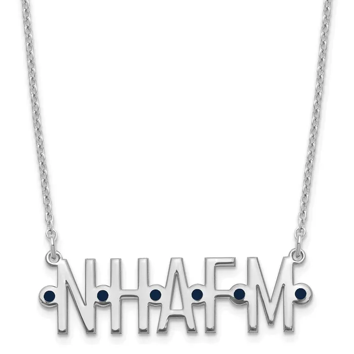 WB Choice Jewelry Necklaces Sterling SilverRhodiumplated Polished 5 Initial Epoxy NecklaceWBCXNA1142SS WB Choice Jewelry Necklaces Sterling SilverRhodiumplated Polished 5 Initial Epoxy NecklaceWBCXNA1142SS