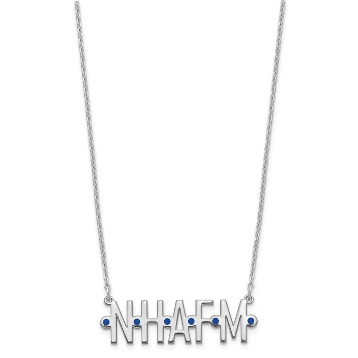 WB Choice Jewelry Necklaces Sterling SilverRhodiumplated Polished 5 Initial Epoxy NecklaceWBCXNA1142SS WB Choice Jewelry Necklaces Sterling SilverRhodiumplated Polished 5 Initial Epoxy NecklaceWBCXNA1142SS