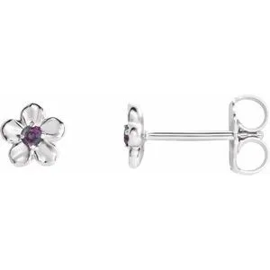WB Choice Jewelry Platinum Youth Imitation June Birthstone Flower Earrings 86737628PSTWBC Earrings WB Choice Jewelry Platinum Youth Imitation June Birthstone Flower Earrings 86737628PSTWBC Earrings