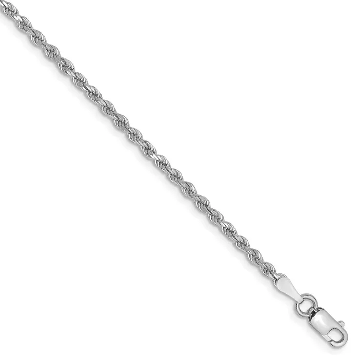 WB Choice Jewelry Rings 10k White Gold 2mm Diamondcut Rope ChainWBC10K016W10 WB Choice Jewelry Rings 10k White Gold 2mm Diamondcut Rope ChainWBC10K016W10