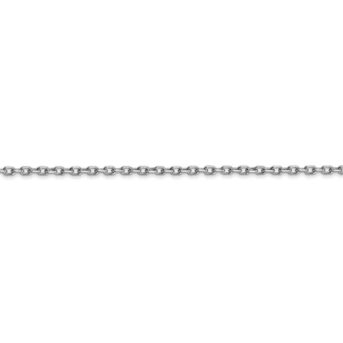 WB Choice Jewelry Rings 14k WG 18mm DC Round Open Link Cable ChainWBCPEN19820 WB Choice Jewelry Rings 14k WG 18mm DC Round Open Link Cable ChainWBCPEN19820
