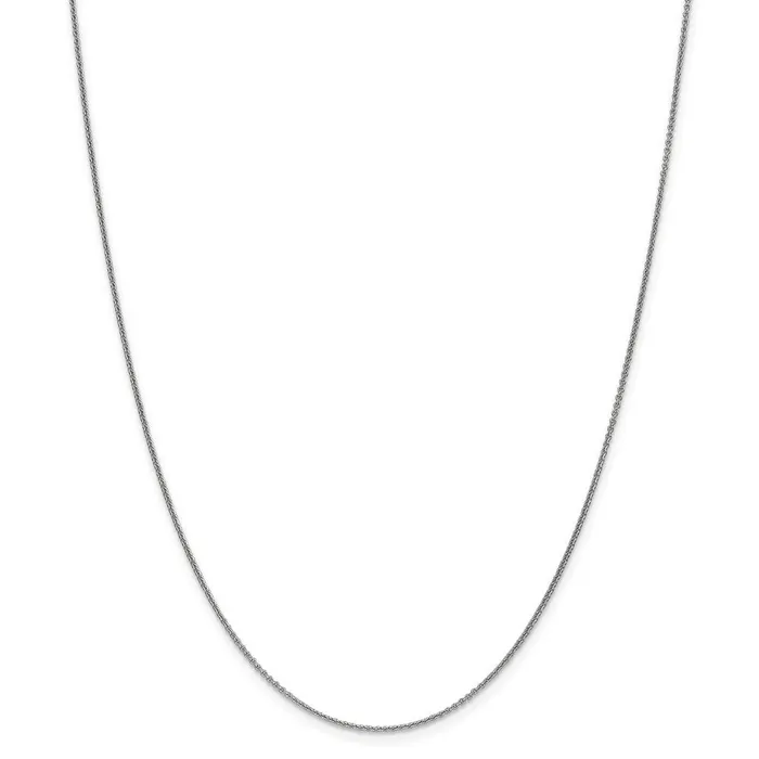 WB Choice Jewelry Rings 14k WG 1mm Round Open Link Cable ChainWBCPEN7420 WB Choice Jewelry Rings 14k WG 1mm Round Open Link Cable ChainWBCPEN7420