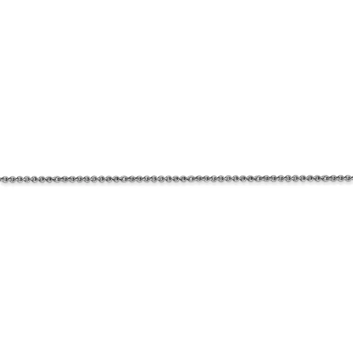 WB Choice Jewelry Rings 14k WG 1mm Round Open Link Cable ChainWBCPEN7420 WB Choice Jewelry Rings 14k WG 1mm Round Open Link Cable ChainWBCPEN7420
