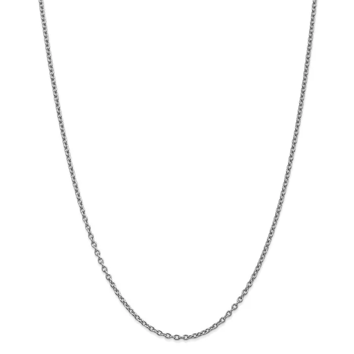 WB Choice Jewelry Rings 14k WG 24mm Round Open Link Cable ChainWBCPEN21118 WB Choice Jewelry Rings 14k WG 24mm Round Open Link Cable ChainWBCPEN21118