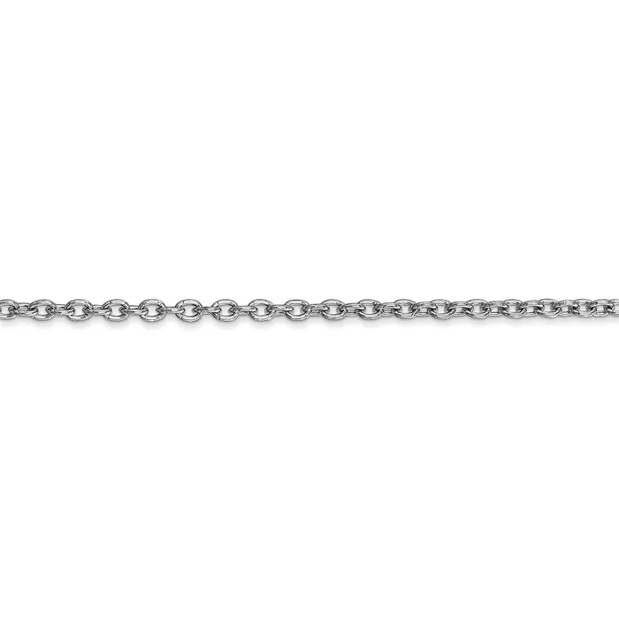 WB Choice Jewelry Rings 14k WG 24mm Round Open Link Cable ChainWBCPEN21118 WB Choice Jewelry Rings 14k WG 24mm Round Open Link Cable ChainWBCPEN21118