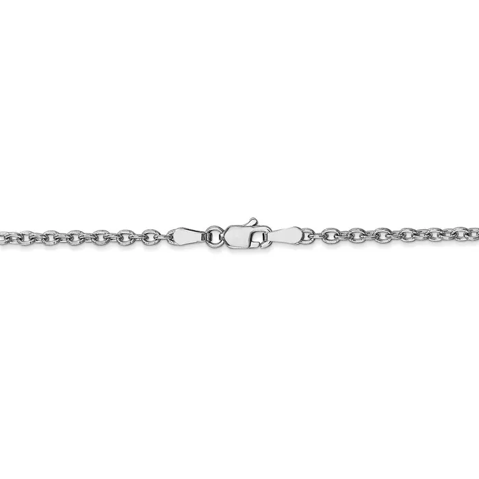 WB Choice Jewelry Rings 14k WG 24mm Round Open Link Cable ChainWBCPEN21118 WB Choice Jewelry Rings 14k WG 24mm Round Open Link Cable ChainWBCPEN21118