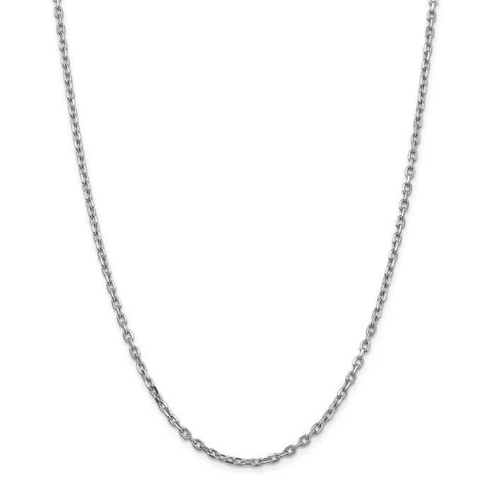 WB Choice Jewelry Rings 14k WG 3mm DC Round Open Link Cable ChainWBCPEN20016 WB Choice Jewelry Rings 14k WG 3mm DC Round Open Link Cable ChainWBCPEN20016