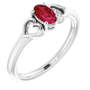 WB Choice Jewelry Rings Platinum Chatham LabCreated Ruby Youth Heart Ring 71987657PSTWBC WB Choice Jewelry Rings Platinum Chatham LabCreated Ruby Youth Heart Ring 71987657PSTWBC