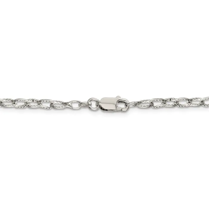 WB Choice Jewelry Rings Sterling Silver 375mm Fancy Patterned Rolo ChainWBCQFC5916 WB Choice Jewelry Rings Sterling Silver 375mm Fancy Patterned Rolo ChainWBCQFC5916
