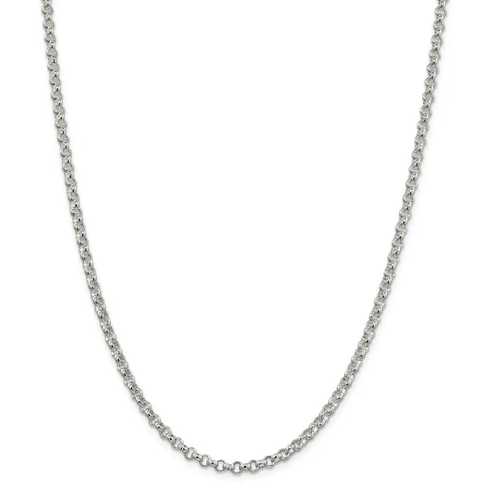WB Choice Jewelry Rings Sterling Silver 4mm Rolo ChainWBCQFC522