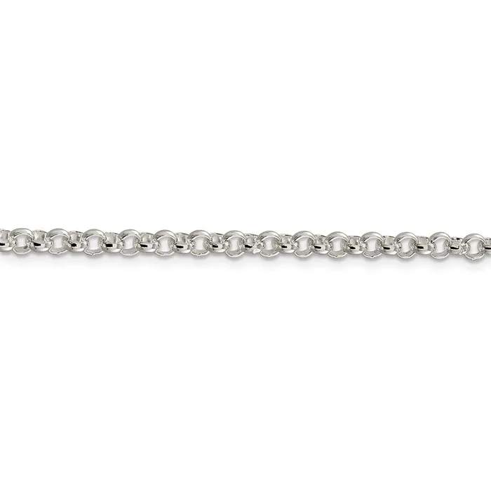 WB Choice Jewelry Rings Sterling Silver 4mm Rolo ChainWBCQFC522 WB Choice Jewelry Rings Sterling Silver 4mm Rolo ChainWBCQFC522