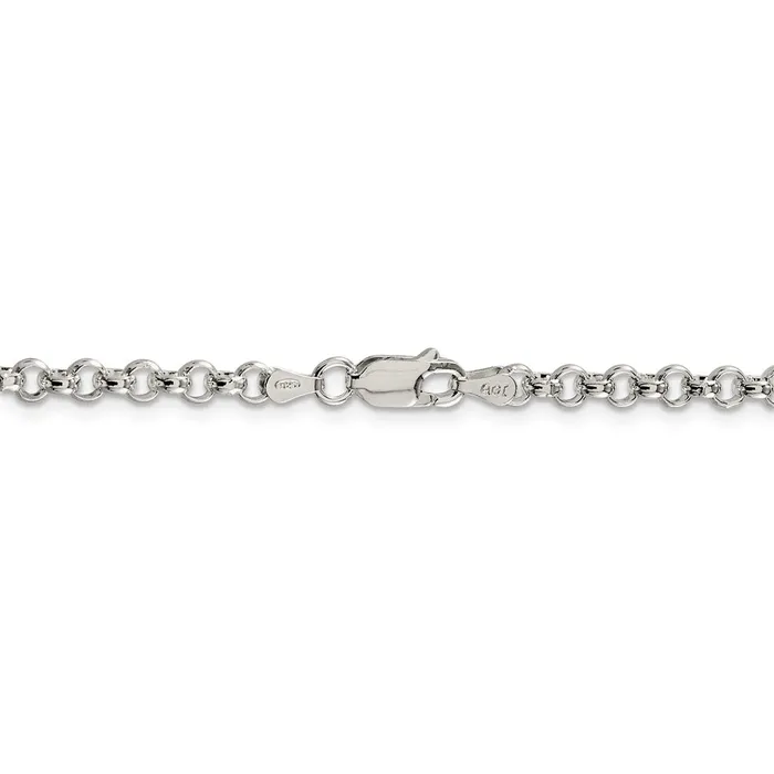 WB Choice Jewelry Rings Sterling Silver 4mm Rolo ChainWBCQFC522 WB Choice Jewelry Rings Sterling Silver 4mm Rolo ChainWBCQFC522