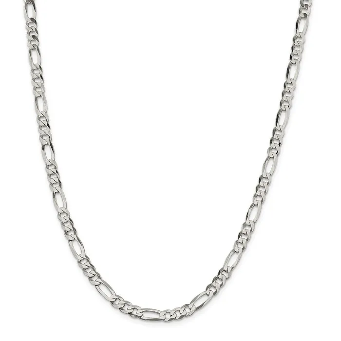 WB Choice Jewelry Rings Sterling Silver 55mm Lightweight Flat Figaro ChainWBCQMB15022 WB Choice Jewelry Rings Sterling Silver 55mm Lightweight Flat Figaro ChainWBCQMB15022