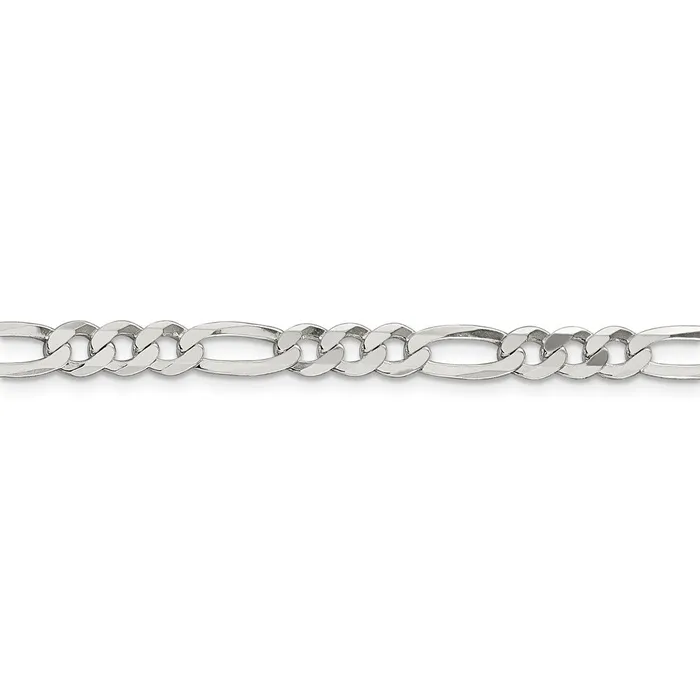 WB Choice Jewelry Rings Sterling Silver 55mm Lightweight Flat Figaro ChainWBCQMB15022 WB Choice Jewelry Rings Sterling Silver 55mm Lightweight Flat Figaro ChainWBCQMB15022