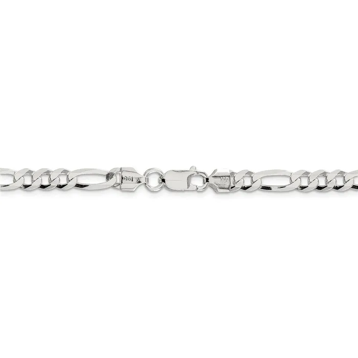 WB Choice Jewelry Rings Sterling Silver 55mm Lightweight Flat Figaro ChainWBCQMB15022 WB Choice Jewelry Rings Sterling Silver 55mm Lightweight Flat Figaro ChainWBCQMB15022
