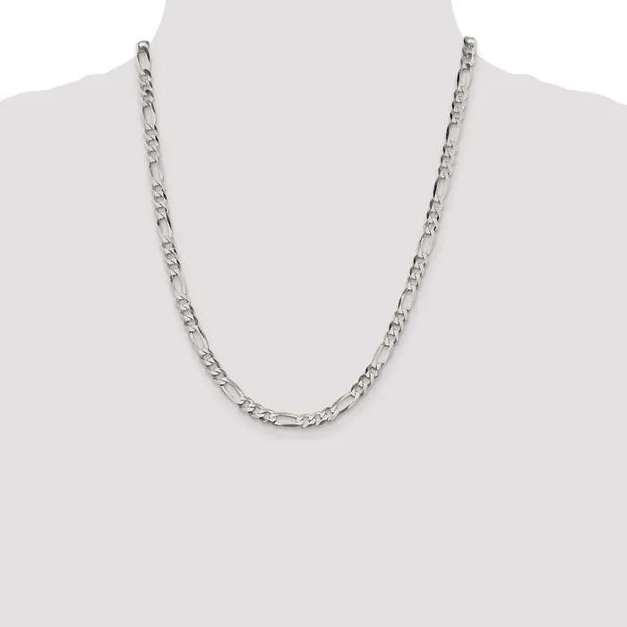 WB Choice Jewelry Rings Sterling Silver 55mm Lightweight Flat Figaro ChainWBCQMB15022 WB Choice Jewelry Rings Sterling Silver 55mm Lightweight Flat Figaro ChainWBCQMB15022