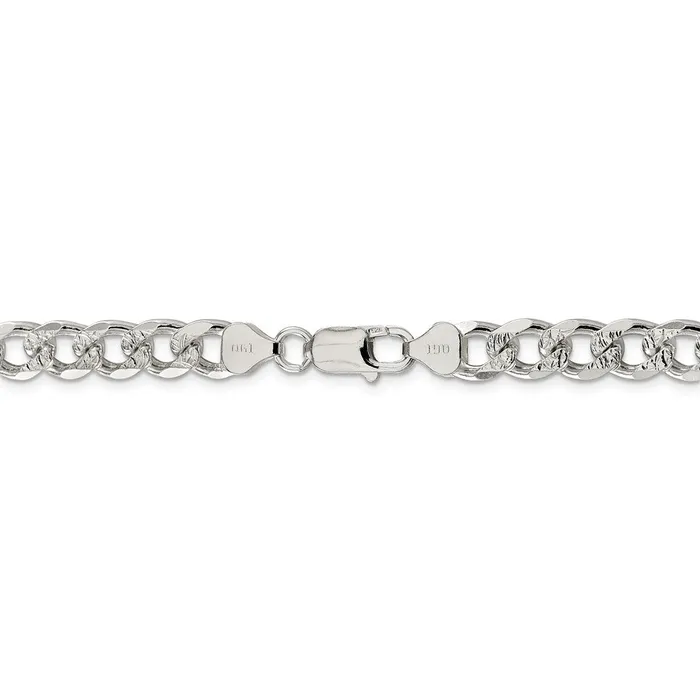 WB Choice Jewelry Rings Sterling Silver 8mm Pav Curb ChainWBCQCF22020 WB Choice Jewelry Rings Sterling Silver 8mm Pav Curb ChainWBCQCF22020