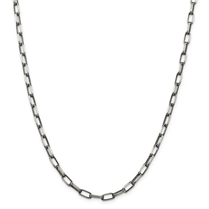 WB Choice Jewelry Rings Sterling Silver Antiqued 48mm Elongated Open Link ChainWBCQFC13926 WB Choice Jewelry Rings Sterling Silver Antiqued 48mm Elongated Open Link ChainWBCQFC13926