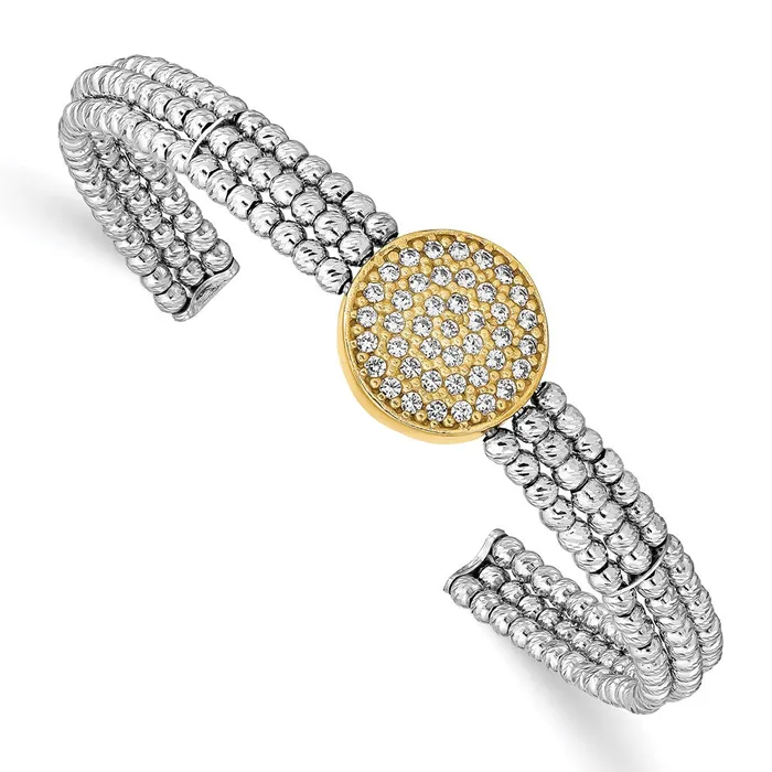 WB Choice Jewelry Rings Sterling Silver Goldtone Rhodiumplated Swarovski Crystal BangleWBCQB979 WB Choice Jewelry Rings Sterling Silver Goldtone Rhodiumplated Swarovski Crystal BangleWBCQB979