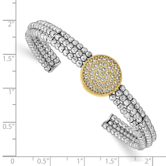 WB Choice Jewelry Rings Sterling Silver Goldtone Rhodiumplated Swarovski Crystal BangleWBCQB979 WB Choice Jewelry Rings Sterling Silver Goldtone Rhodiumplated Swarovski Crystal BangleWBCQB979