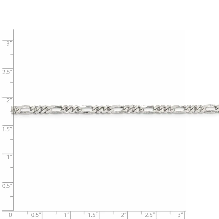 WB Choice Jewelry Rings Sterling Silver Rhodiumplated 4mm Figaro ChainWBCQFG100R28 WB Choice Jewelry Rings Sterling Silver Rhodiumplated 4mm Figaro ChainWBCQFG100R28