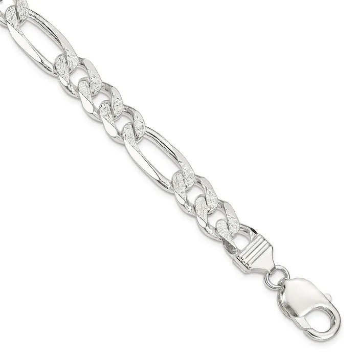 WB Choice Jewelry Sterling Silver 95mm Pav Flat Figaro ChainWBCQFF2508 Rings WB Choice Jewelry Sterling Silver 95mm Pav Flat Figaro ChainWBCQFF2508 Rings