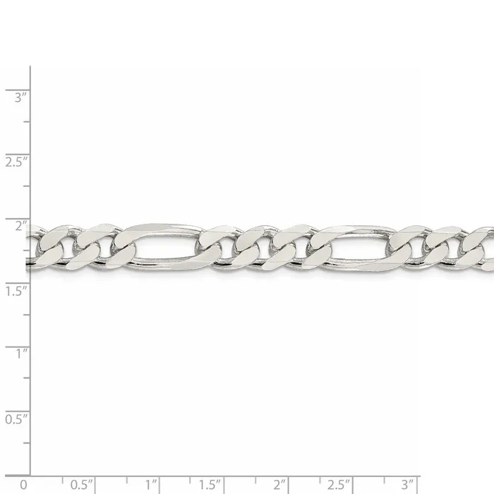 WB Choice Jewelry Sterling Silver 95mm Pav Flat Figaro ChainWBCQFF2508 Rings WB Choice Jewelry Sterling Silver 95mm Pav Flat Figaro ChainWBCQFF2508 Rings