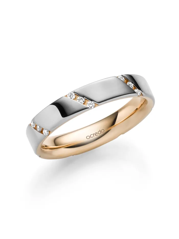 14K Palladium Grey Rose Gold Diamond Band 15 ct tw GSi1 acredo Rings