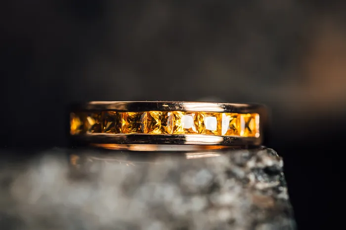 14k Rose Gold Yellow Sapphire Ring Michael Couch Rings