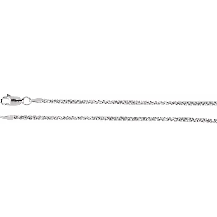 20 Sterling Silver 18mm Wheat Chain Stuller Rings