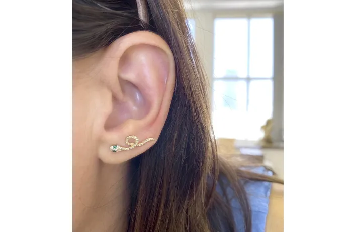 Albert Hern Earrings Earrings 14kt Hook Snakes Diamonds Albert Hern Earrings Earrings 14kt Hook Snakes Diamonds
