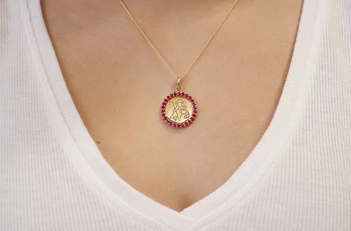 Albert Hern PreStyled Sets Medal Divine Shepherdes Divina Pastora Gold Ruby