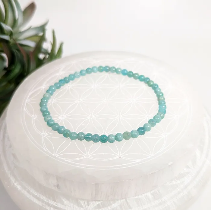 Amazonite 7 4mm Bead Bracelet LV7662 Bliss Crystals Bracelets