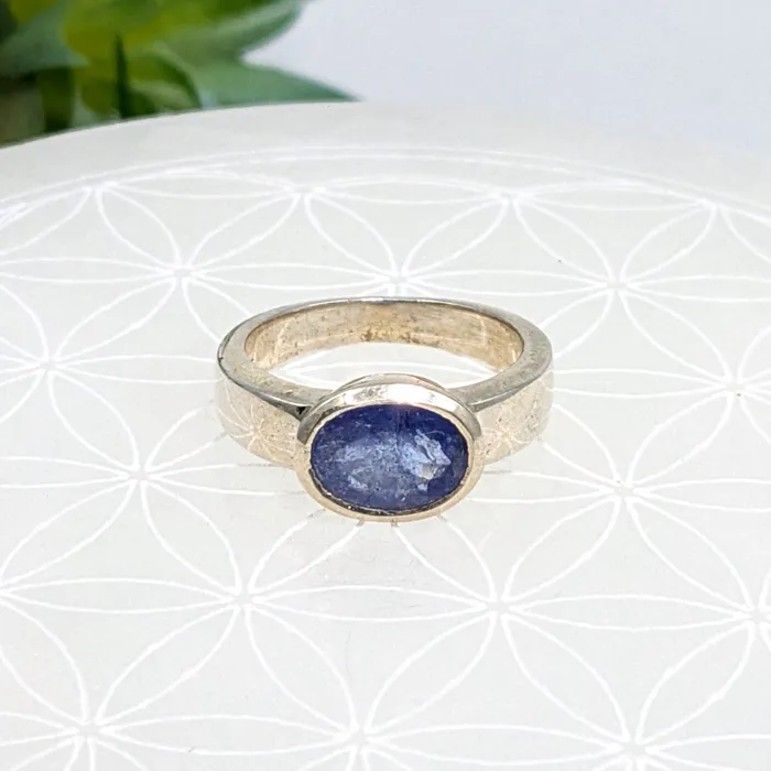 Bliss Crystals Rings Tanzanite Sz 6 SS Faceted Ring LV7015