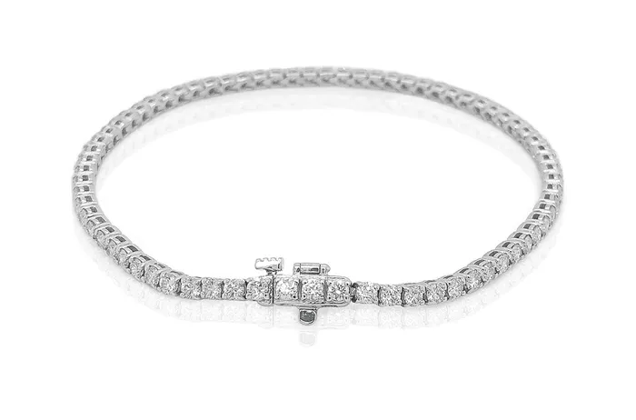 Bracelet Perpetual Tennis 14kt White Gold 54 Diamonds 434 Cts Albert Hern Bracelets