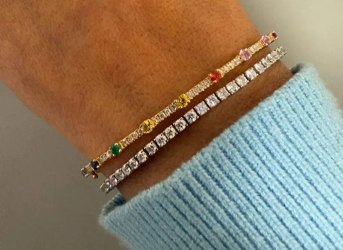 Bracelet Perpetual Tennis 14kt White Gold 54 Diamonds 434 Cts Albert Hern Bracelets