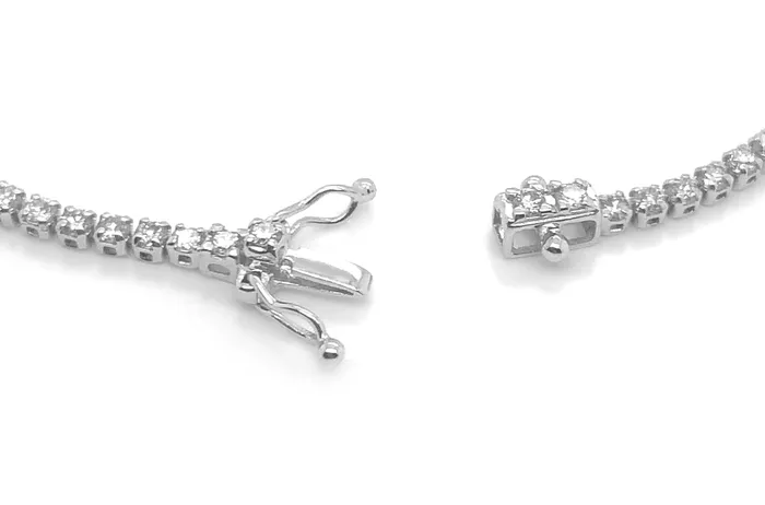 Bracelet Perpetual Tennis 18kt White Gold 98 Diamonds Albert Hern Bracelets